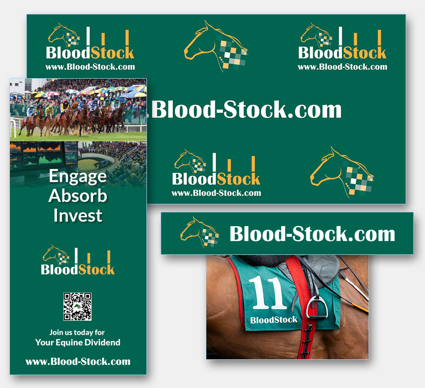 BloodStock logo and promotional items