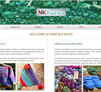 Norfolk Knits logo, stationery & website